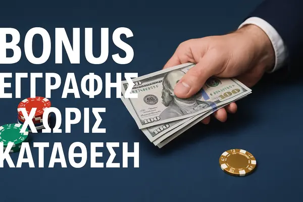 bonus εγγραφης χωρις καταθεση