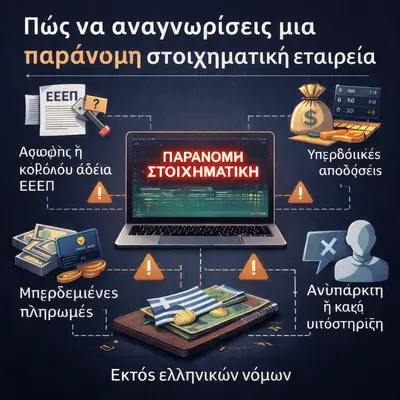 παρανομες στοιχηματικες εταιριες