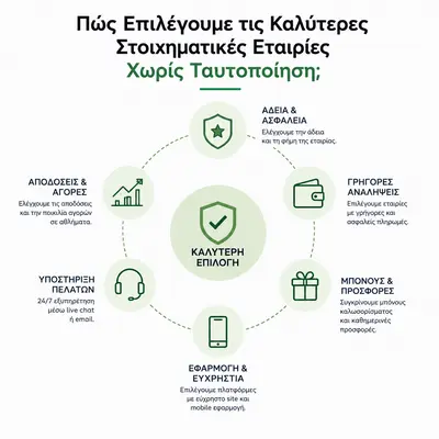στοιχηματικες εταιριες χωρις ταυτοποιηση
